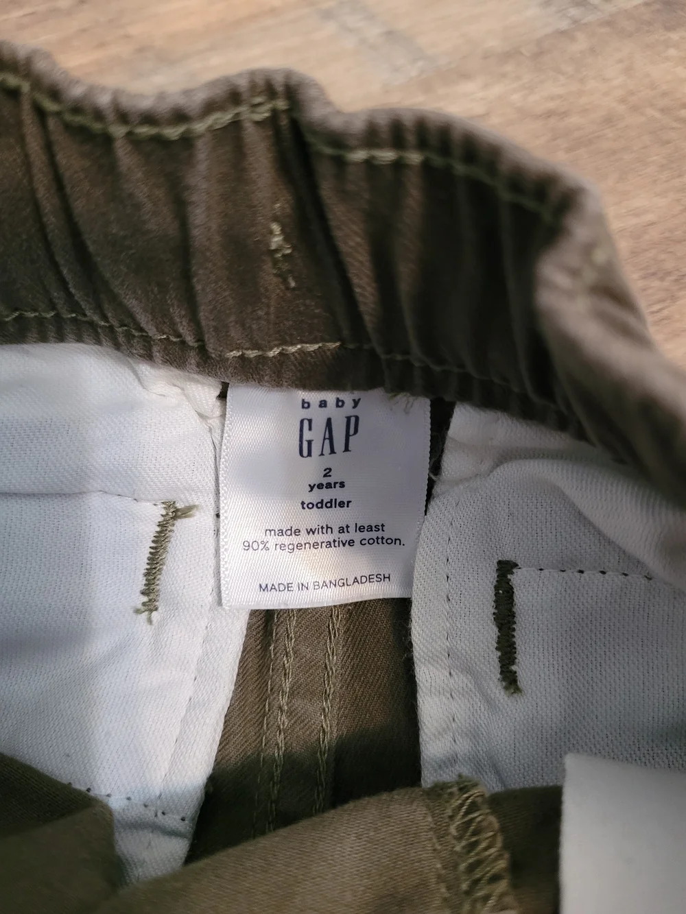 Baby GAP Olive Patchwork Cargo Pants Sz 2 Years Toddler